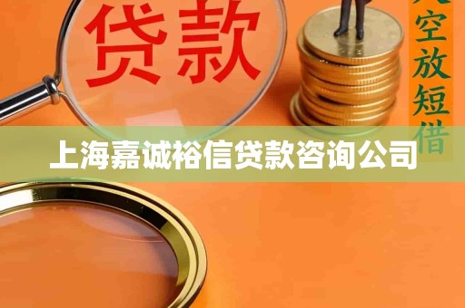 上海嘉诚裕信贷款咨询公司